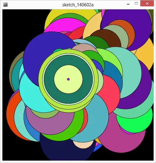 mouse-circles Learning Processing - Simple Circle Animation along Moving Mouse animation images drawing implementation javascript Processing and ProcessingJS programming languages 