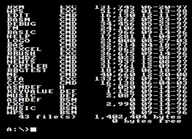dir The 8 bit DOS by Famicom Clone - BBGDOS in the 1990s 6502 8 bit famicom hardware 