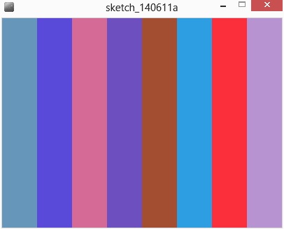 random-color-bars Learning Processing - Simple Random Colour Bars animation beginner code code library images drawing implementation Processing and ProcessingJS 