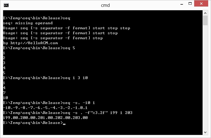 seq-windows C/C++ Coding Exercise - seq Implementation on Windows Platform c / c++ code code library floating point implementation linux math programming languages tools / utilities windows windows command shell 