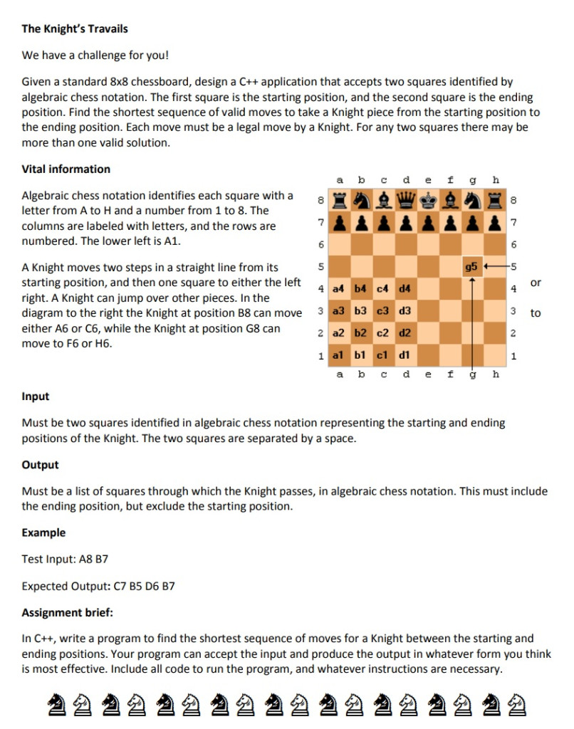 Interview Question: The Knight's Travel Problem