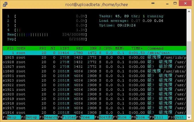 ssh-vps-putty-htop The Ultimate VPS from QuickHostUK hardware quickhostuk Virtual Private Server 