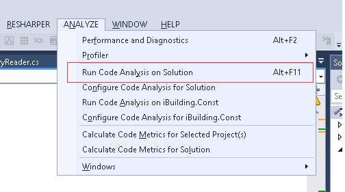 alt-f11-visual-studio Code Analyzer from Visual Studio (Alt + F11) Visual Studio 