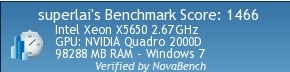 novabench 入手 HPZ800 服务器主机(配置) 折腾 服务器 硬件 