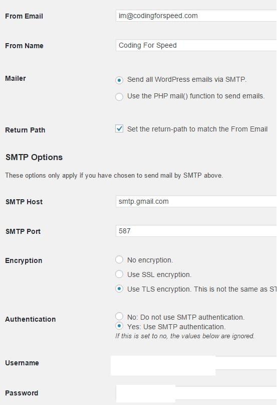 wp-email-settings 使用 SMTP 插件让 WP的邮件不再跑到SPAM里 互联网 网站信息与统计 