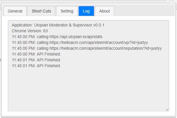 utopian-chrome-extension-steemit-tab-log The First Utopian Moderator Chrome Extension chrome extension javascript software development SteemIt 