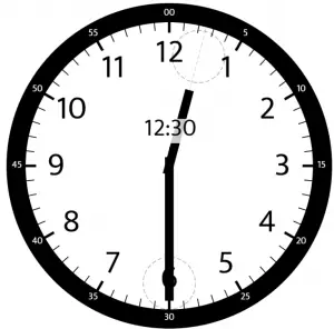 clock-12-30-300x296 C/C++ Program to Compute the Angle Between Hands of a Clock algorithms c / c++ geometry math 