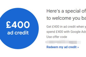 Free Giveaway: Google Adwords 400 GBP Ads Credit