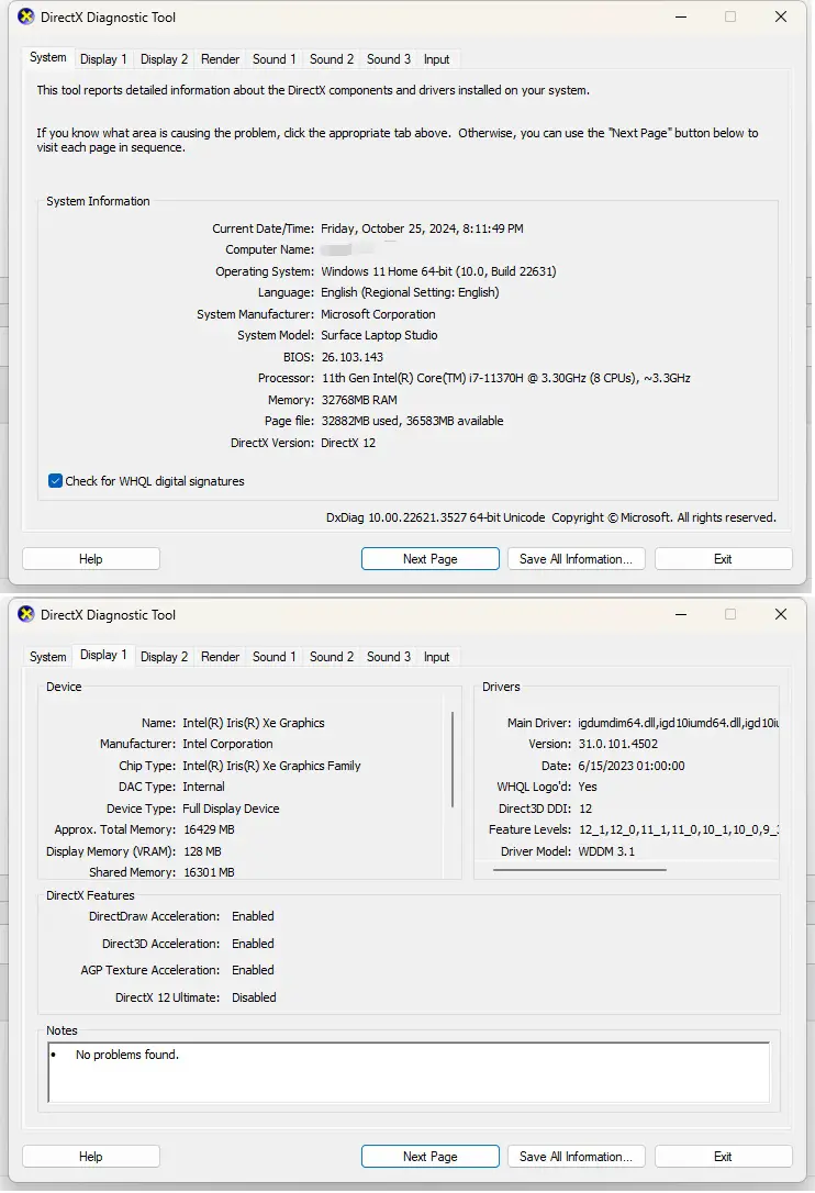 Use DirectX Diagnostic Tool (dxdiag) to View System Information ...