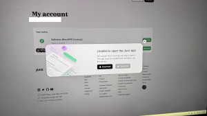 nordvpn-scammer-unable-to-open-the-juro-app-300x169 The fake contract signing website prompts to download the Juro App which is required to sign the contract.