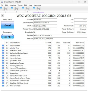 crystaldiskinfo-wd-2tb-drive-292x300 The CrystalDiskInfo shows that the Drive is still healthy.