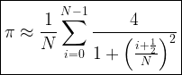 tex_36d61e97e5e3376660bde35d71a99724 Calculating Pi with Numerical Integration in Python and C++