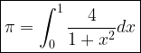 tex_7ffc911ef4a982fdb53daf13d6f5a7bb Calculating Pi with Numerical Integration in Python and C++