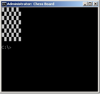 chessb.bat Batch Programming Revisited, Chess Board Printing batch script beginner implementation programming languages string 