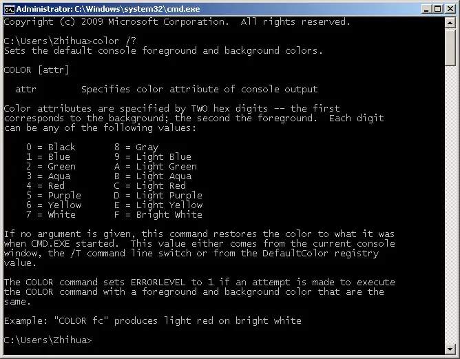 color2 Set the Color for Console using Windows Batch batch script beginner programming languages tools / utilities 