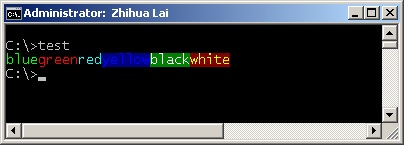 colortest Set the Color for Console using Windows Batch batch script beginner programming languages tools / utilities 