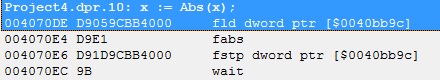 delphiabs-float Optimized ABS function in Assembly algorithms assembly language c / c++ code compiler implementation interpreter / compiler math object pascal optimization programming languages tricks 